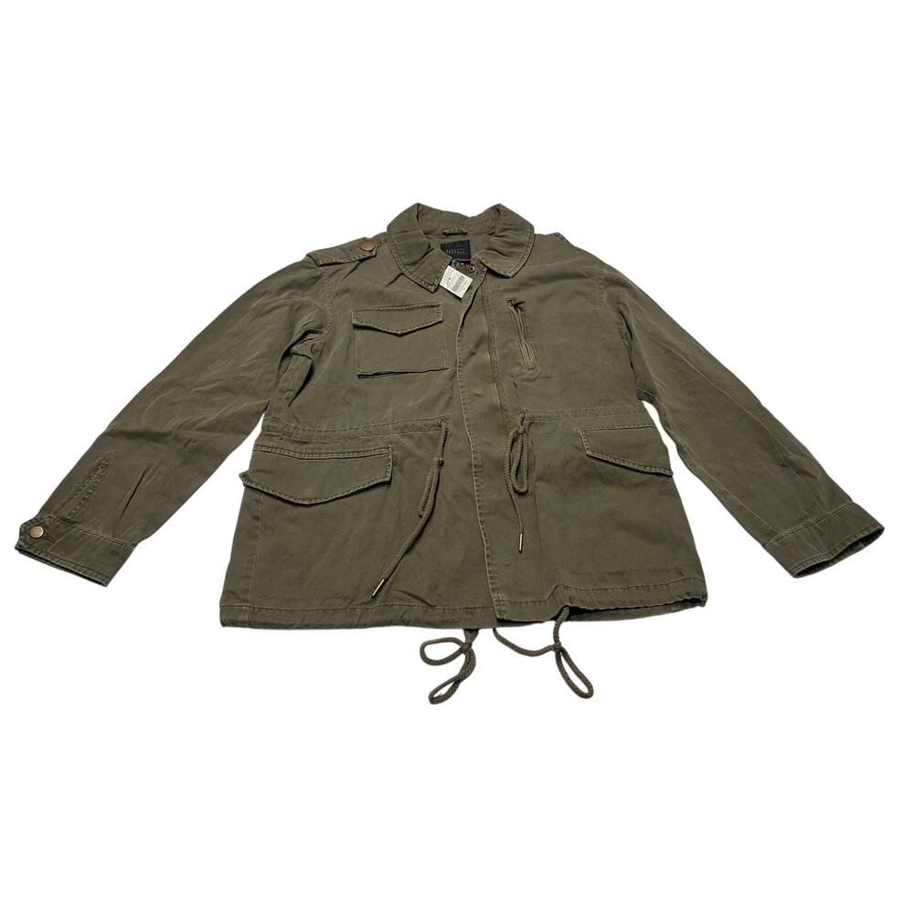 12-39 BARNEYS NEW YORK Women's 100% Cotton Military Jacket Size IT44/US8/Medium